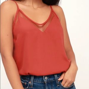 Lulus mesh detail tank. Size L